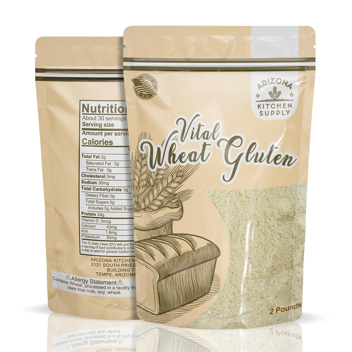 Arizona Kitchen Supply vital wheat gluten pouch