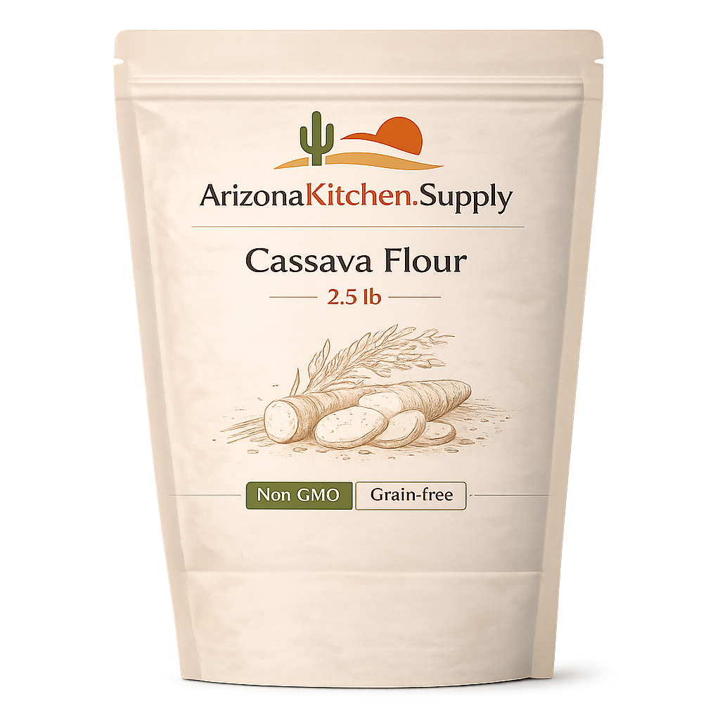 Arizona Kitchen Supply Cassava Flour Otherwise Known As Tapioca Starch 2.5 lb – 100% Pure Yuca Root Flour – Non-GMO Single-Ingredient Flour – Wheat & Grain Free Baking & Cooking Alternative