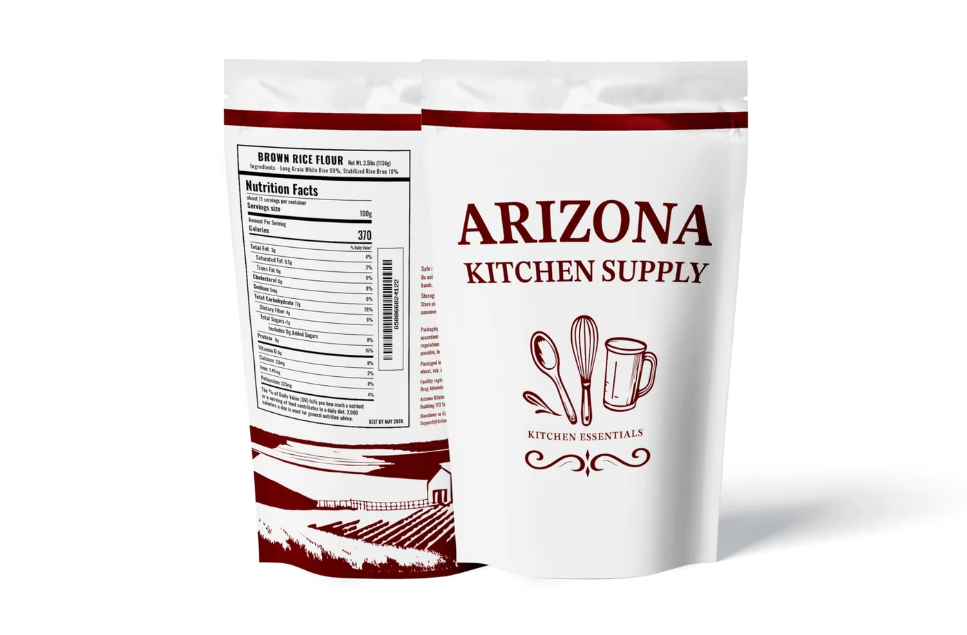 Arizona Kitchen Supply brown rice flour pouch